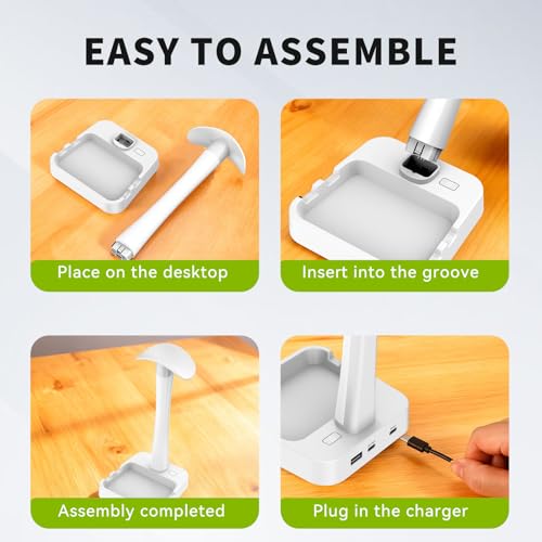 Headphone Stand with Charger,Gaming Headset stand with RGB Light Mode,For Airpod Max Stand,Desk Lamp,Phone Holder,Tablet Holder,desktop organizer,Gifts for Gamers & Music Lover (White) - color: White
