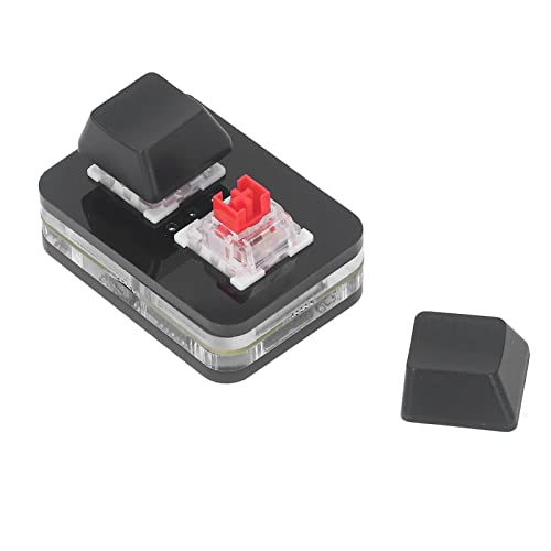 TITA-DONG 2 Keys Red Switch Keyboard, One Handed Mechanical Gaming Keyboard, Mechanical Keypad with 2 Fully Programmable Keys, Mini USB Mechanical Keypad for Rhythm Games Copy Paste Function (Black)