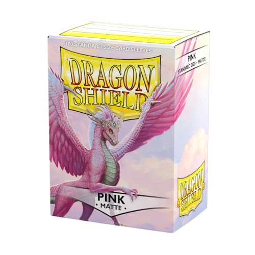 Dragon Shield | Standard Size Matte Card Sleeves | 100 CT - Smooth & Tough TCG Sleeves - Compatible with Pokemon, Flesh & Blood, One Piece & Magic The Gathering | Pink - color: Pink