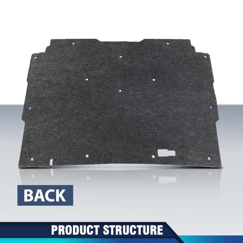 PIT66 Hood Insulation Pad 1/2" with Clips Compatible with Chevy S10 1982-1993, Compatible with Chevy S10 Blazer 1983-1993 - style: 1982-1993 Chevy S10