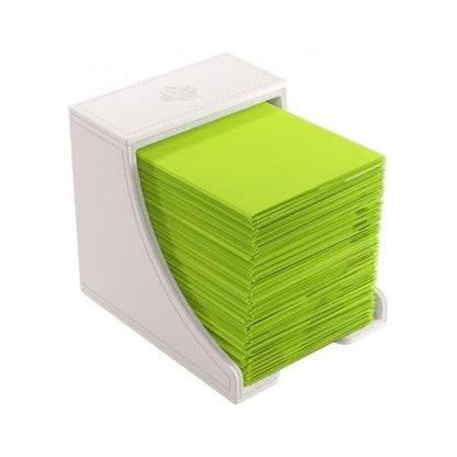 Watchtower 100+ XL Convertible Deck Box | Double-Sleeved Card Storage | Card Game Protector | Nexofyber Surface | Holds Up to 100 Cards | White Color | Made by Gamegenic (GGS20121ML) - color: White