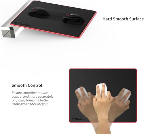 Mouse Pad, Resin Hard Surface Mouse Mat Polymer Silicone Bottom Gaming Mousepad No Smell Waterproof for Games, Office 24 x 20cm (9.5 x 7.8in) - size: S: 9.5 x 7.8 in