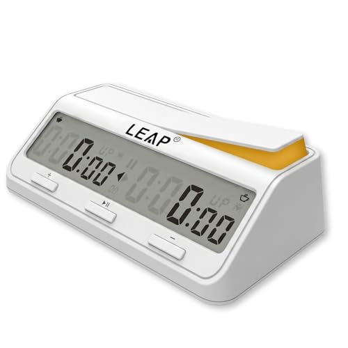Chess Clock Digital Chess Timer Advanced for Board Game and Chess Timer with Large Screen Bonus & Delay Count Down up Alarm Milk Wihite - color: Milk White