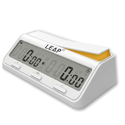 Chess Clock Digital Chess Timer Advanced for Board Game and Chess Timer with Large Screen Bonus & Delay Count Down up Alarm Milk Wihite - color: Milk White