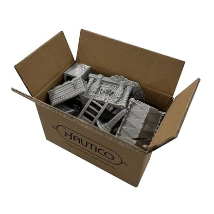 Hautico Tabletop Miniature Building Terrains Blind Box Compatible with Tabletop Wargaming RPG Sceneries, Decoration Dioramas, Made in USA