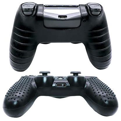 PS4 Controller DualShock4 Skin Grip Anti-Slip Silicone Cover Protector Case for Sony PS4/PS4 Slim/PS4 Pro Controller with 2 Thumb Grips (White) - color: White
