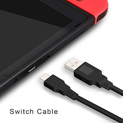 ECHZOVE Charger Compatible with Nintendo Switch, Charging Cable Compatible with Nintendo Switch, Charger Cable Compatible with Nintendo Switch Pro Controllers - Black (4.92ft) - color: Black