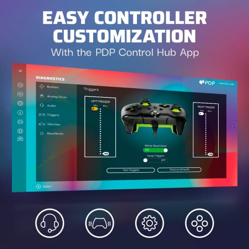 PDP Wired Controller Electric Black for Xbox Series X|S, Gamepad, Wired Video Game Controller, Gaming Controller, Xbox One, Officially Licensed - Xbox Series X - color: Electric Black