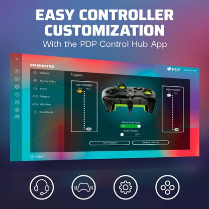 PDP Wired Controller Electric Black for Xbox Series X|S, Gamepad, Wired Video Game Controller, Gaming Controller, Xbox One, Officially Licensed - Xbox Series X - color: Electric Black