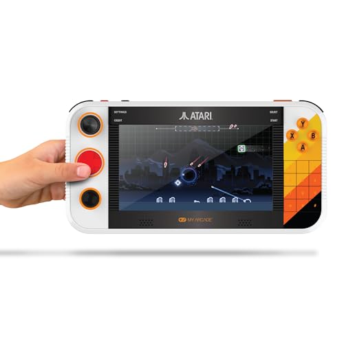 My Arcade Atari Gamestation Go: 200+ Preloaded Retro Games, Includes PACMAN | Rechargeable Battery, Wi-Fi, Smartglow, 7 Inch Display, Atari 2600, Connects to TV via HDMI