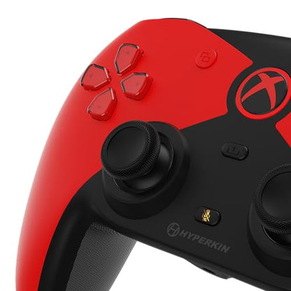 Hyperkin The Competitor Wired Controller for XBOX Series X|S, XBOX One & PC with Hall Effect Joysticks & Impulse Triggers, Symmetrical Layout & Precision D-Pad - Officially Licensed XBOX - Widow - color: 레드