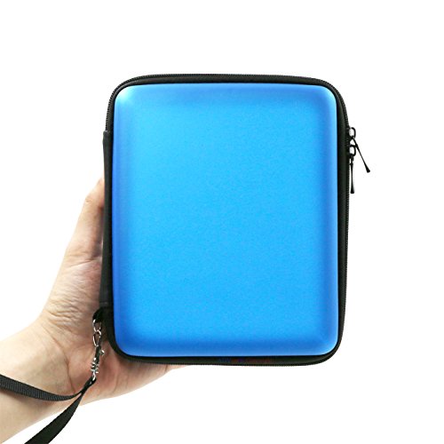ADVcer 2DS Case, EVA Waterproof Hard Shield Protective Carrying Case with Hand Wrist Strap and Double Zipper Compatible with Nintendo 2DS (Blue) - color: Blue