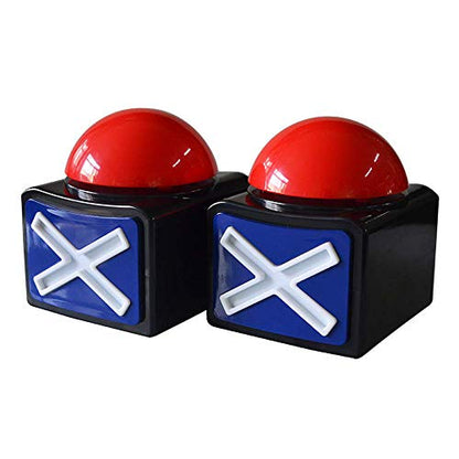 JIALITFUN Game Answer Buzzers 4 Pack, Games Buzzer for Trivia Quiz Got Talent Games with Lights and Sound Game Show Button Family Feud Board Game