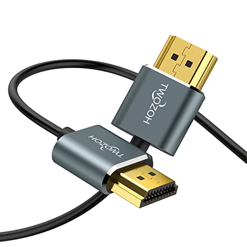 Twozoh Ultra-Thin HDMI to HDMI Cable 1FT, Hyper Slim HDMI 2.0 Cable, Extreme Flexible HDMI Cord Support 3D/4K@60Hz, 2160P, 1080P - color: THIN HDMI 1-Pack, size: 1Ft