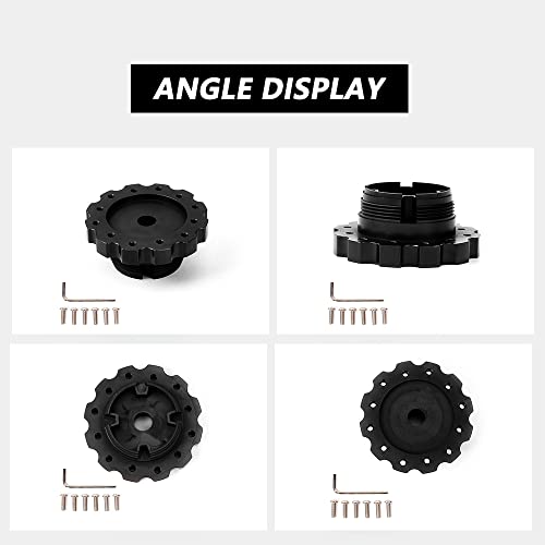 RASTP Aluminum Steering Wheel Hub Adapter, Sim Racing Gaming Steering Wheel Adapter for PXN V10 (Black)