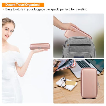 Elonbo Carrying Case for TaddToy/WELLST·G/Beijue/FAMILY POCKET/CCTU/X- JOYKIDS/GREENCREEK/Beico/KAVOYI/GuaiyeyeAP/TEBIYOU Handheld Game Console, Portable Electronic Gaming Player Bag, Gold - color: Rose Gold