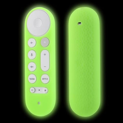 LEFXMOPHY Glow Cover for Google TV Streamer 4K Remote 2024 Green Silicone Case（Lime Green - color: GLOW GREEN
