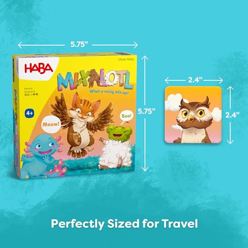 HABA Mixalotl: Fast-Paced Animal Matching Game for Kids Ages 4+, Family Card Game with Mixed-Up Sounds & Reactions, Fun for Children and Adults