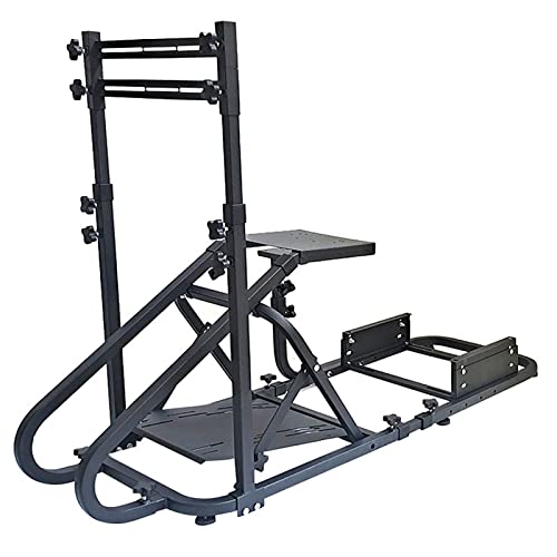 WTRAVEL Racing Simulator Cockpit with Wheel Stand and Racing Seat for All Logitech G920|G25|G27|G29| Thrustmaster | Compatible with Xbox, PS4, PS5, PC Platforms (Black+Gray) - color: Black+gray