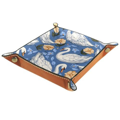 Swans Flowers Dice Tray Dice Rolling Tray Folding Dice Holder for Dice Games, Like RPG, DND and Other Table Games - color: Multi 12