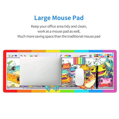 Frogs Gaming Mouse Pad Extended Large Mouse Mat 31.5 X 11.8 Inch Nonslip Rubber Base Long Desk Pad Stitched Edges Mousepad Mice Pad for Office Home Game - color: Frogs