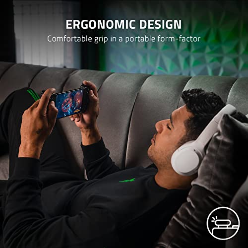 Razer Kishi V2 Mobile Gaming Controller for iPhone (Lightning): Console Quality Controls - Universal Fit w/ Extendable Bridge - Stream PC, Xbox, PlayStation Games - Customizable Triggers - Ergonomic - color: Black, style: Kishi V2
