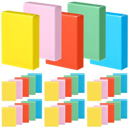 Jexine 50 Pieces Playing Card Box Deck Boxes Empty Playing Case Card Holder Bulk Organize Storage Board Game Box Fits Baseball Trading (Dark Red,Blue,Green,Black,Purple) - color: Dark Red ,Blue,Green, Black , Purple
