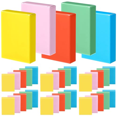 Jexine 50 Pieces Playing Card Box Deck Boxes Empty Playing Case Card Holder Bulk Organize Storage Board Game Box Fits Baseball Trading (Dark Red,Blue,Green,Black,Purple) - color: Dark Red ,Blue,Green, Black , Purple