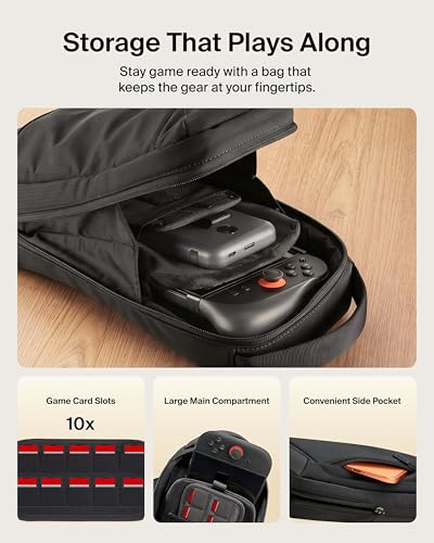 Belkin Nintendo Switch 2 Carrying Case, Sling Crossbody Travel Bag | Lightweight crossbody travel bag with stowable crossbody strap, soft interior, fits 2 Pro Controllers and 10 game card slots - color: Black