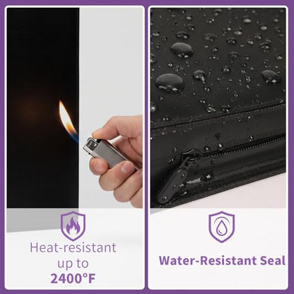 Fire-Resistant Trading Card Binder 9 Pocket, 540 Capacity | Black Card Album for MTG, TCG, and Other Game Cards, with 9 Rigid Card Holders and 100 Snug Fit Sleeves