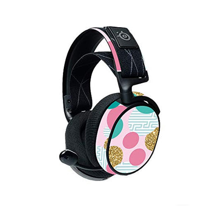 MightySkins Compatible with Steelseries Arctis 7 Gaming Headset (2019) - Golden Bubbles | Protective, Durable, and Unique Vinyl Decal| Easy to Apply, Remove, and Change Styles | Made in The USA - color: Golden Bubbles