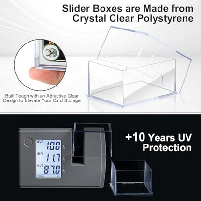 10-Pack 100-Count Deck-Case Card-Box - 2 Piece Trading Card Storage Box, Trading Deck Boxes, Clear Case Collection Storage Box for Gaming, Sports, Playing
