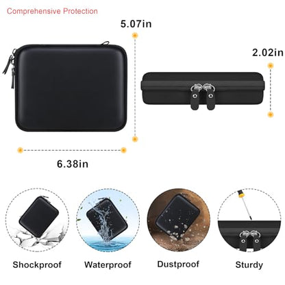 Elonbo Carrying Case for G350/ RG35XX Pro/ RG40XXV/ RG406V/ RG405V Retro Handheld Game Console, GiipGoop/ Voacle/ Anbernic Video Gaming Console Travel Storage Bag, Linux System Games Holder, Black - color: Black