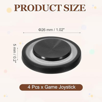 PATIKIL 4 Pcs Mobile Phone Game Joystick, Frosted Spiral Game Control Touch Screen Joystick with Storage Box for Mobile Tablet Smart Phone, Black - color: Black