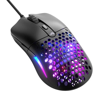 GLORIOUS Model O Eternal Ultralight RGB Gaming Mouse - Wired - 55g Lightweight - Customizable RGB Lighting - 6 Programmable Buttons - Symmetrical Design - 12K DPI Optical Sensor - PC/Mac - Black - color: Matte Black, style: Model O Eternal (Ambidextrous)