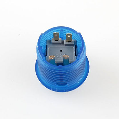 EG STARTS 5 Piece 24mm Full Color LED Illuminated Push Button Built-in Switch 5V Buttons for Arcade Joystick Games Mame Jamma Raspberry Pi & Blue