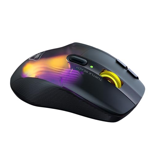 Turtle Beach Kone XP Air Wireless RGB Gaming Mouse for PC | 19K DPI Sensor, Rechargeable 100-Hr Battery, Charging Dock, 29 Programmable Inputs, Ergonomic, Bluetooth, 4D Wheel, Black - color: Black