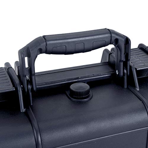 MEIJIA All Weather IP67 Waterproof Hard Camera Case,Hard Protective Case,Hard Case with Customizable Foam,Fit Use of Drones,Camera,Equipments,Pistols(Black,13.35 x11.63x5.98inches) - color: Black, size: 13.35 x11.63x5.98inches