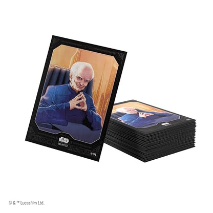 Star Wars: Unlimited Chancellor Palpatine Art Sleeves | Officially Licensed Pack of 60 Art Sleeves and 2 Clear Sleeves, Optimized Size for Star Wars: Unlimited and Other TCG & LCGs