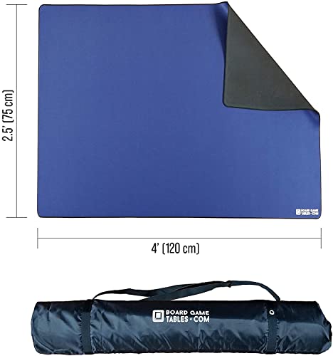 Allplay Board Game Playmat, 2.5'x4', Small, Blue | Thick Super Cushioned, Stitched Edge, Water Resistant, with Carrying Case for Board Games, Card Games, RPGs - color: Blue, size: Small (2.5'x4')