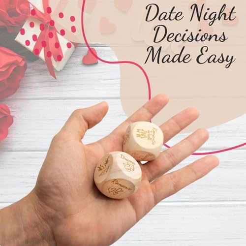 Deluxe Date Night Dice Game – 6 Dice, Decision Coin, Game Board & Carry Bag – Couples Gift for Newlyweds, Anniversary, Wedding, Bachelorette, Bridal Shower, Valentine's Day – Wife, Husband, Girlfriend - style: Deluxe Set