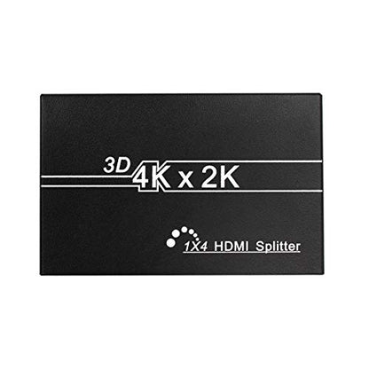 Wiistar HDMI Splitter 1 in 4 Out 4K@30Hz Full HD1080P Video Splitter | HDMI1.4 Audio Video Distributor Splitter 1x4 Compatible with Xbox PS3 PS4 Fire Stick Roku Blu-Ray Player HDTV