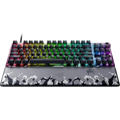 Razer Huntsman V3 Pro TKL 8KHz Esports Gaming Keyboard: Analog Optical Switches Gen 2-8000 Hz Polling Snap Tap - Rapid Trigger - Adjustable Actuation - Media Controls - Niko Edition - color: Niko Edition, size: TKL, style: 8000 Hz Polling