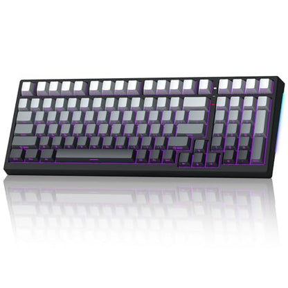 X98 Wireless Mechanical Keyboard, RGB Backlit Custom Gaming Keyboard with Number Pad, BT5.0/2.4GHz/USB-C, Gasket Structure, Hot Swappable Pre-lubed Linear Switch, Side Printed PBT Keycaps