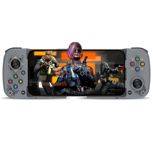 Joso Phone Controller for iPhone/Android Support Phone Case, Mobile Gaming Controller with Ergonomic Design - Wireless Gamepad for Cloud Gaming & PS Remote Play - color: Grey