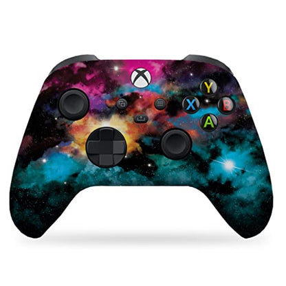 DreamController Galaxy Custom X-box Controller Wireless compatible with X-box One/X-box Series X/S Proudly Customized in USA with Permanent HYDRO-DIP Printing (NOT JUST A SKIN) - color: Galaxy, size: Non-Modded - Front Print Only