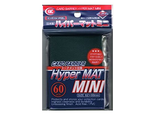 KMC 60 Hyper Mat Green Small Mini Size Sleeves - Japanese Size - Yu-Gi-Oh