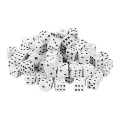 uxcell 300Pcs Mini Dice, 8mm/0.31" Acrylic Tiny Six Side Game Dot Square Dice Bulk for Table Board Game Party Activities, Light Beige/Black - color: Light Beige/Black, size: 8mm/0.31"