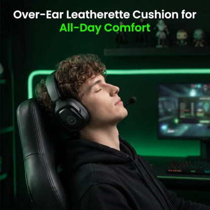 GlomTheia Flare X Wired Gaming Headset with Mic for Xbox Series S/X PS5 PC | 50mm driver, Flip-to-mute cardioid mic, 3.5mm audio jack