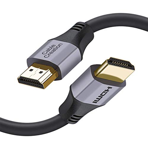 CableCreation 8K HDMI Cable 6.6FT/2m,48Gbps 8K@60 4K@120 144Hz HDMI to HDMI | Fast Speed 3D eARC HDR10 HDCP 2.2 2.3 for MacBook Pro, Roku TV, HDTV, PS5, PS4, Xbox, Blu-ray - color: Grey, size: 6.6Ft